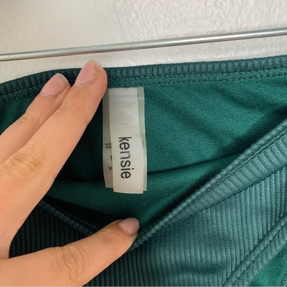 Kenzie dark green lace up side adjustable bikini - Picture 4 of 7